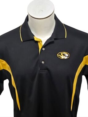 PGA Tour Mizzou Missouri Tigers NCAA Golf Polo Shirt, Men's Size Large